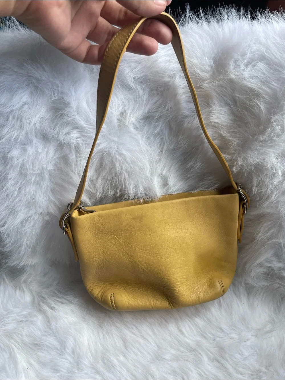 Coach Mustard Yellow Leather Shoulder Bag